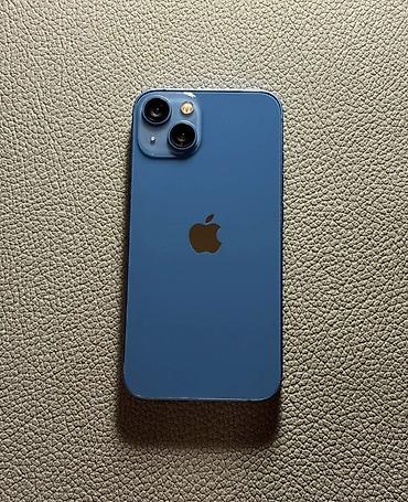IPhone 13, Б/у, 256 ГБ, Синий, Защитное стекло, Чехол, Кабель, 75 %