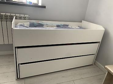 bunk bed: Детская кровать трансформер, Б/у, цвет - Белый — 1