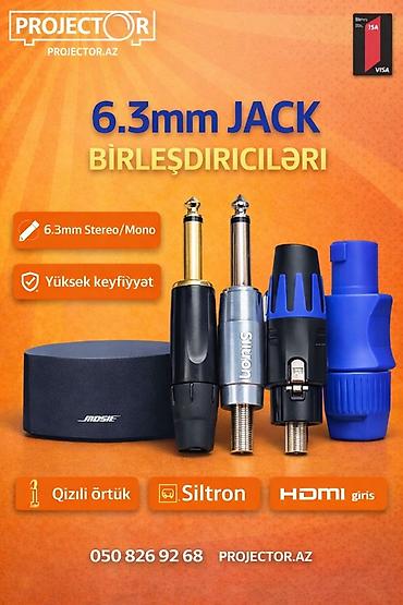 gitara kabel: 6.3 mm jack birləşdiriciləri və audio konnektorları Məhsul təsviri: - — 1