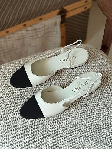 балетки chanel: Балетки slingback CHANEL в фирменной двухцветной гамме. б/у носила 1 — 1