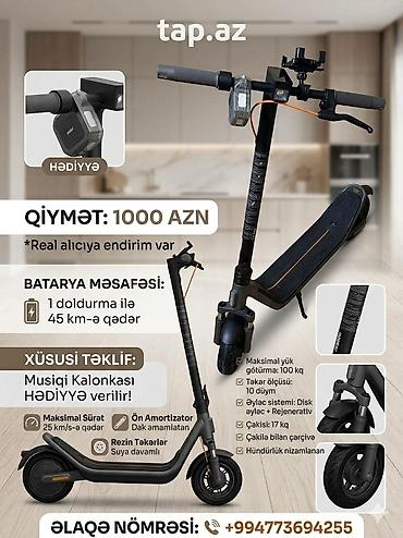 elekdirikli skuter: Yeni Elektrik samokat 10", 501 - 750 Vt, 16 - 25 km/s, Ödənişli çatdırılma — 1