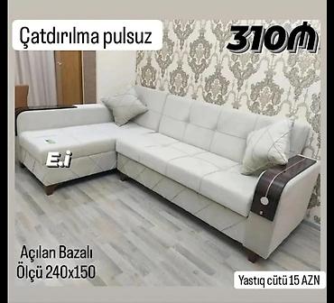kunç divan: Künc divan, Qonaq otağı üçün, Bazalı, Açılan — 5