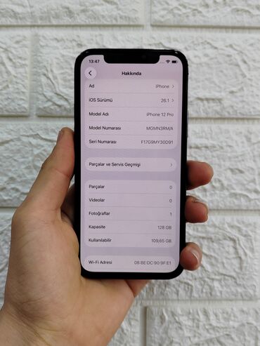 Apple iPhone: IPhone 12 Pro, 128 GB, Qara, Face ID — 7