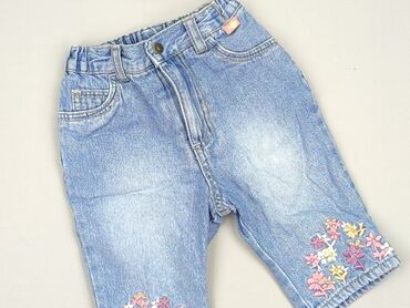 kombinezon chrzest 68: Denim pants, H&M, 1-3 months, condition - Perfect