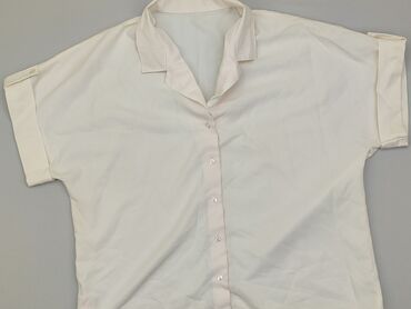 białe bluzki z kołnierzykiem krótki rękaw: Shirt, 7XL (EU 54), condition - Good