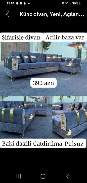 Sifarişlə divanlar: Künc divan, Parça, Bazalı, Açılan, Kitab — 20