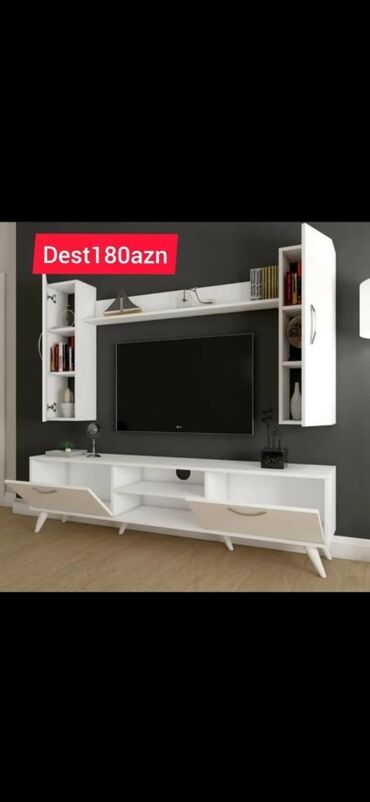 tv stand alçıpan: Новый, Прямой ТВ стенд, С полками, Ламинат, Азербайджан