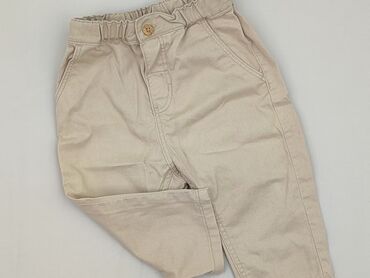 pajacyk z weluru: Denim pants, H&M, 9-12 months, condition - Perfect