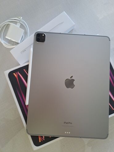 Планшеты: Планшет, Apple, память 512 ГБ, 12" - 13", 5G, Б/у, Классический цвет - Серебристый