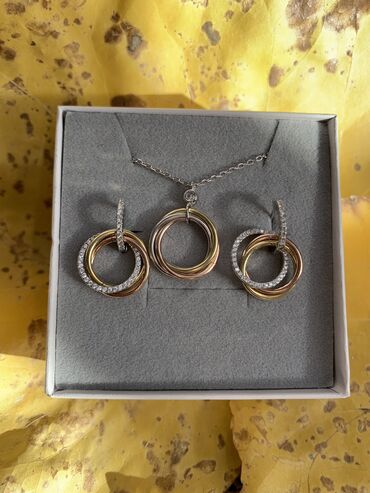 серьги и ожерелье из бисера: Набор Серьги и Колье, Серебро 925