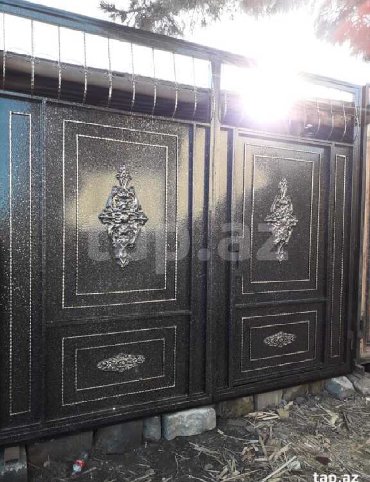 Həyət darvazaları: Yeni Həyət darvazası, 3 m, Mexaniki, Qapı ilə, rəng - Ağ, Kredit yoxdur, Ödənişli quraşdırma, Rayonlara çatdırılma, Ödənişli çatdırılma — 9