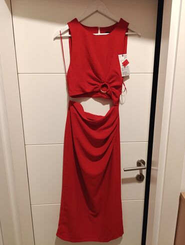 Haljine: Zara S (EU 36), bоја - Crvena, Večernji, maturski, Top (bez rukava) — 2