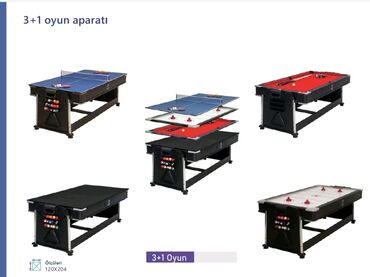Uşaqlar üçün digər mallar: 🎯 3+1 çoxfunksiyalı oyun masası – evdə və ya ofisdə əyləncəli vaxt