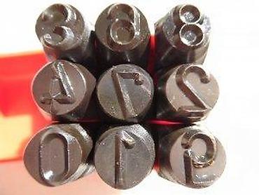 Setovi ručnog alata: Set udarnih čeličnih žigova – brojevi 0–9 u kutiji - Komplet od 9/10 — 8