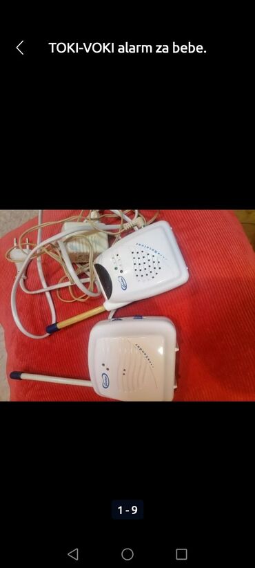Ostali kućni aparati: Toki Voki - alarm za bebe male. Baza i slušalica. Ispravno — 3