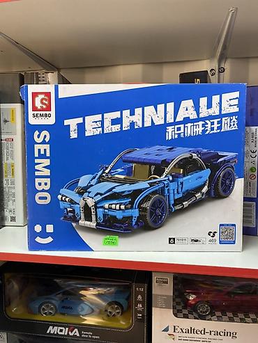 Конструктор SEMBO Technic Style — спортивный автомобиль в ярком синем