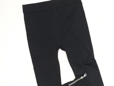 legginsy krótkie z wysokim stanem: Legginsy damskie, S