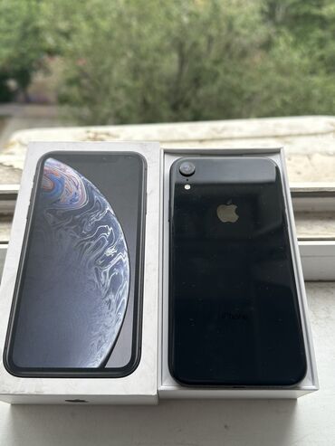 телефон iphone xr: IPhone Xr, Колдонулган, 64 ГБ, Кара, Коргоочу айнек, Каптама, Кабель, 81 %