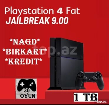 playstation xbox 360: PlayStation 4 Fat – 1 TB yaddaş həcmi. Konsol Jailbreak 9.00 versiyası