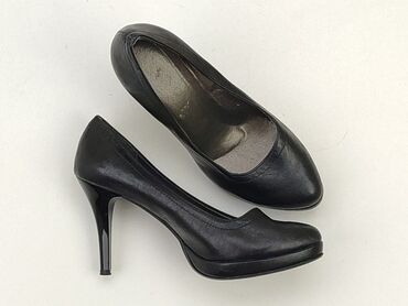spódnice z imitacji skóry brązowa: Flat shoes for women, 38, condition - Fair