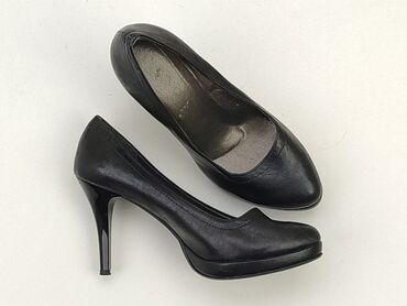 spódnice skora czarne: Flat shoes for women, 38, condition - Fair