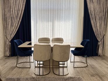Quruducular: Qonaq otağı üçün, Açılmayan, Dördbucaq masa, 6 stul