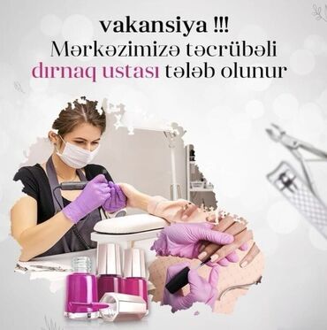 qaş ustası: Manikür, Korreksiya, Dırnaq qaynağı, Tipsi, Salonda