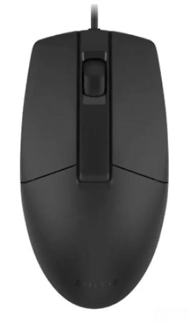 Kompjuterski miševi: Žičani optički miš A4Tech (crni) - Ergonomski simetričan dizajn — 2