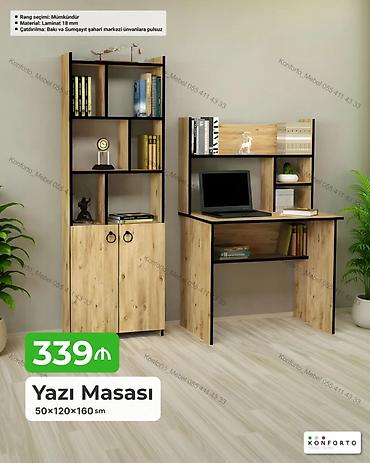 ucuz yazı masası: Düz masa, Stulsuz, Polkalı, Siyirməsiz, Sadə laminat — 1