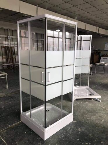 Duş kabinaları, arakəsmələr: Yeni Üstü açıq kabina, Düzbucaqlı, Ödənişli çatdırılma — 8