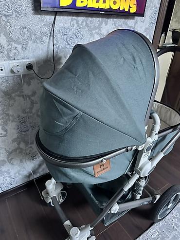 обувь on: Детская коляска-люлька Ining Baby Цвет: серо-зелёный с коричневыми — 5