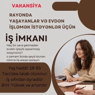 Digər ixtisaslar: Saglam ve estetik merkeze qeydiyatci xanim teleb olur Elave muelumat