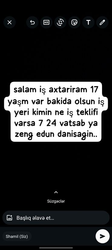 mühafizə işi vakansiya: Salam iş axtariram 17 yaşm var bakida olsun iş yeri kimin ne iş