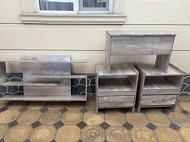 стенка гостинная: Набор мебели из ЛДСП в оттенке «серый дуб». В комплект входят: - — 1