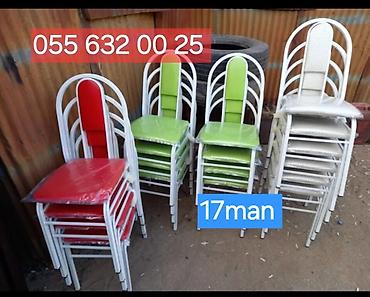 kafe stul: Mətbəx üçün, Yeni, Qatlanmayan, rəng - Ağ Stul — 4