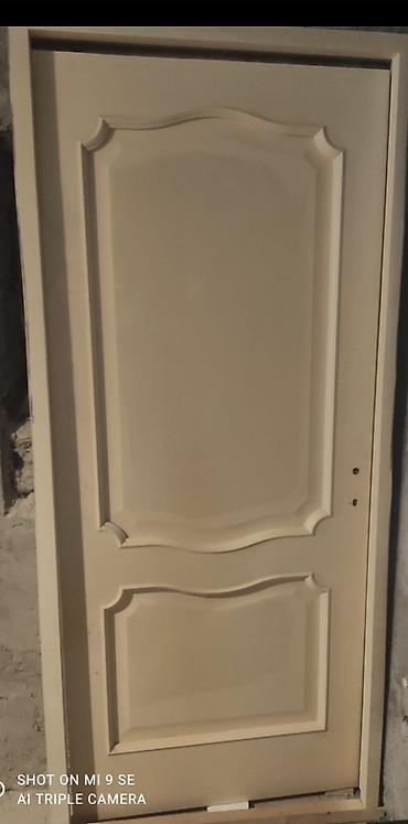 taxta qutular: Ağ rəngdə otaq qapıları komplekti - Material: MDF/taxta əsaslı — 2