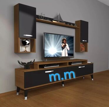 tv stand alçıpan: Новый, Прямой ТВ стенд, С полками, Ламинат, Азербайджан