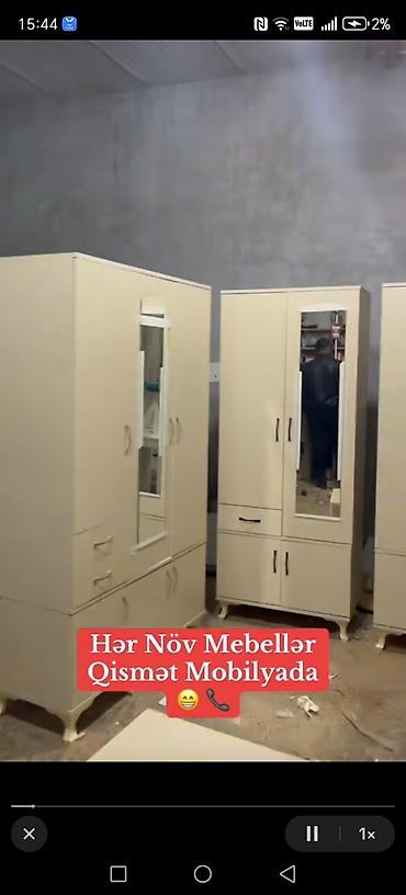 gence dolab: Məhsul: 3 qapılı paltar dolabı Xüsusiyyətlər: - Ön hissədə güzgü ilə — 5
