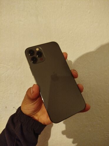 ломбард айфон: IPhone 12 Pro, Колдонулган, 128 ГБ, Black Titanium, Заряддоочу түзүлүш, 87 %