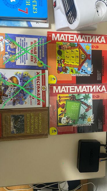 математика книга 1 класс: Математика 2 части 250сом
Пособие по чтению100 сом