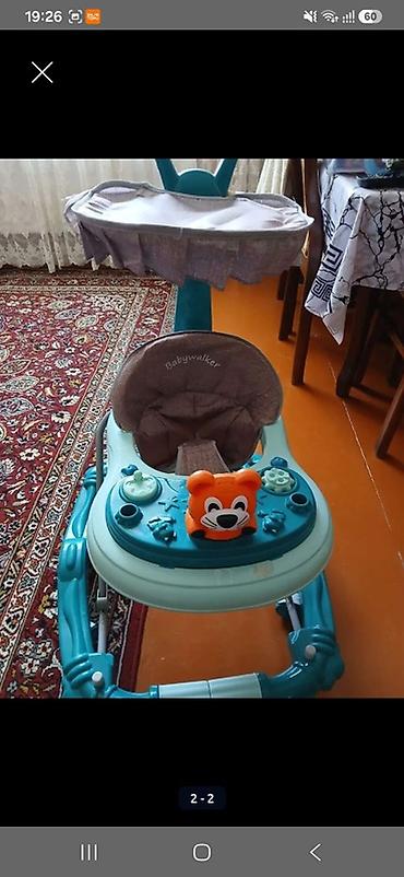 baby walker: Uşaq gəzdirici (baby walker) - Rəng: mavi/boz tonları - Yumşaq — 2