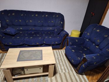 Fotelje: Tkanina, bоја - Tamnoplava