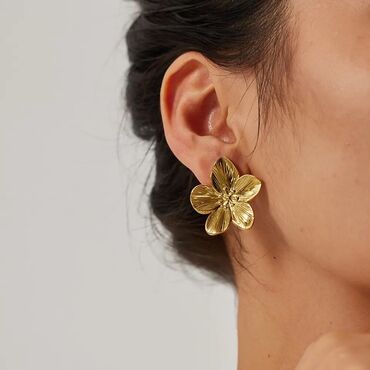 Jewellery: Minđuše od nerđajućeg čelika - cvet