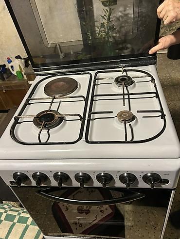 pelet sobası: Qaz-elektrik kombi soba - 4 gözlü plita: 3 qaz ocağı + 1 elektrikli — 3