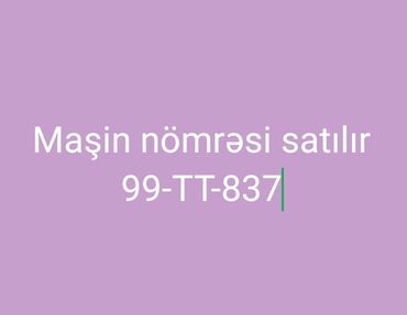 Прицепы: Bu, avtomobil üçün 99-TT-837 nömrə nişanıdır. Bu nömrə nişanı