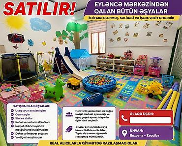 genc odası: Uşaq əyləncə mərkəzindən qalan bütün avadanlıqlar və ləvazimatlar — 1