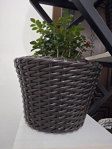 Горшки для растений: Плетёные кашпо для растений - Материал: синтетический ротанг — 17