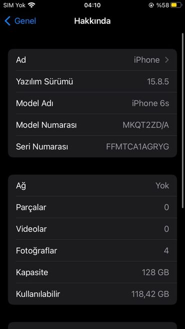 Apple iPhone: IPhone 6s, 128 GB, Space Gray, Barmaq izi — 9