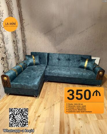 metbext ucun divan: Угловой диван, Раскладной, С подъемным механизмом, Ткань, Бесплатная доставка в черте города