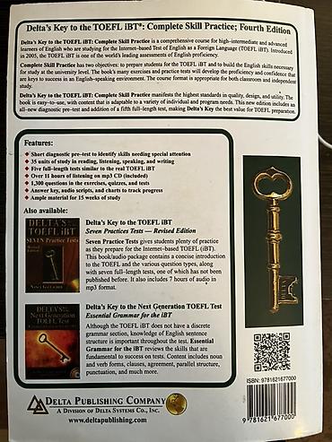 Məktəb dərslikləri: **Delta’s Key to the TOEFL iBT: Complete Skill Practice – Fourth — 3